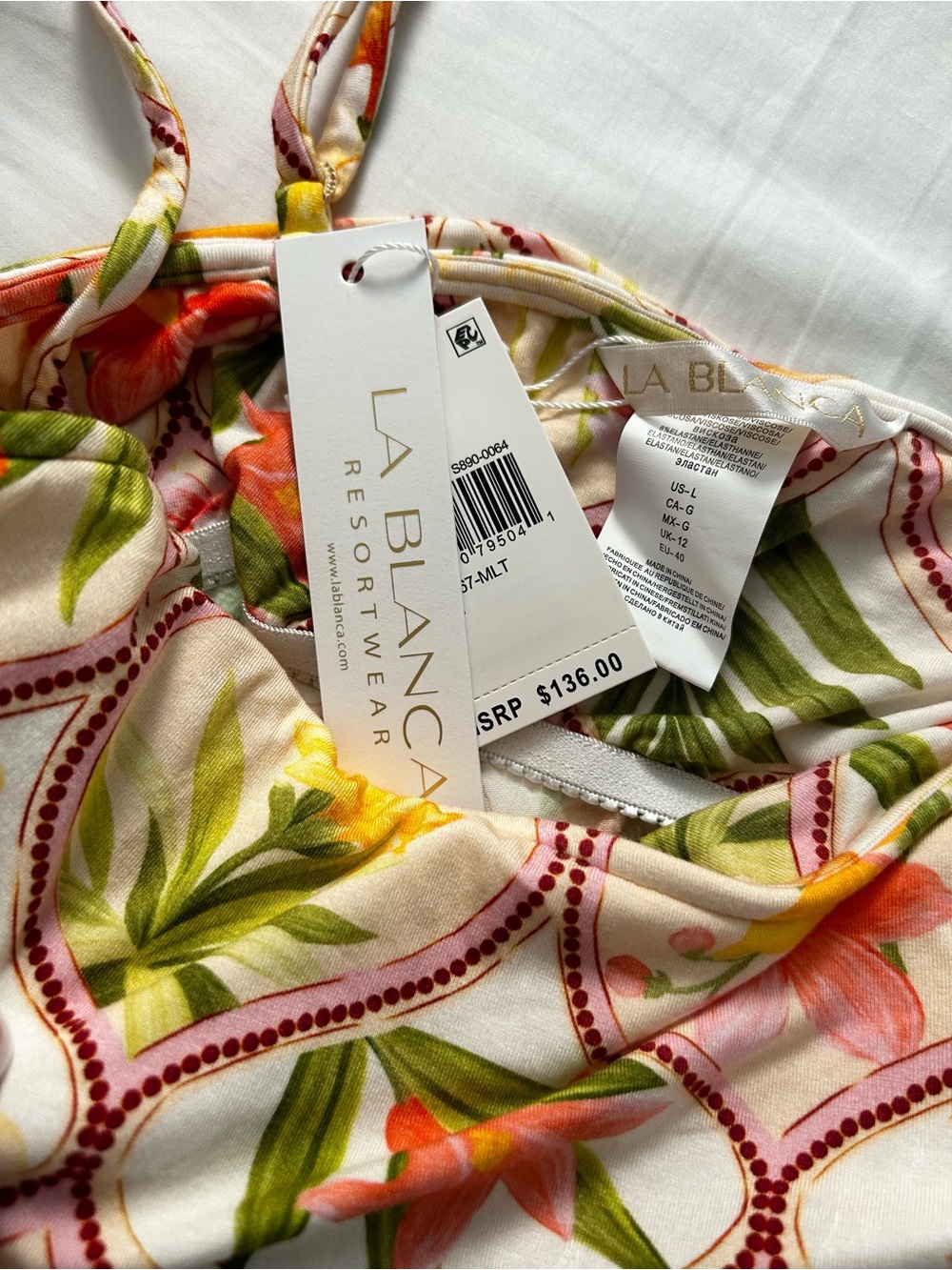 NWT La Blanca Palm Cover-Up Dress , size Large - Picture 8 of 8